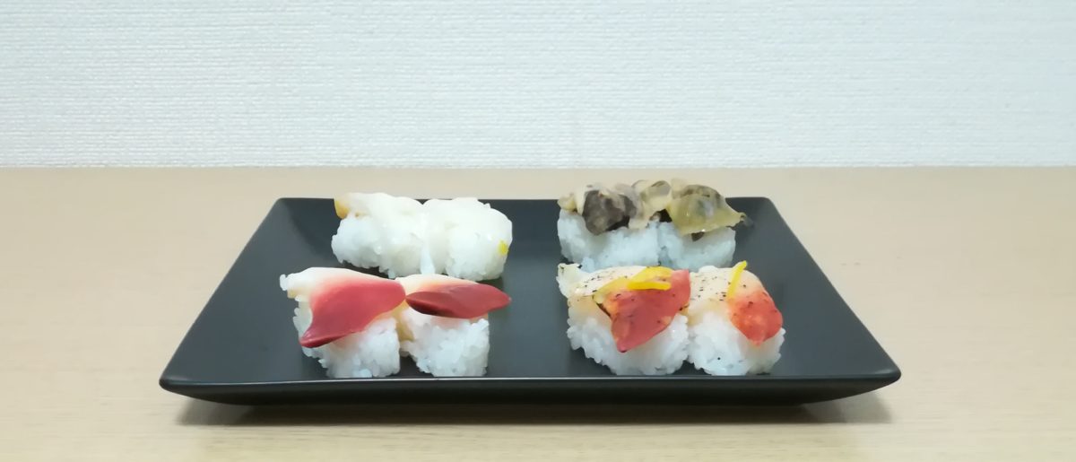 つぶ貝 赤にし貝 ほっき貝 はま寿司の100円2貫 貝 を食べ比べ スシメシ